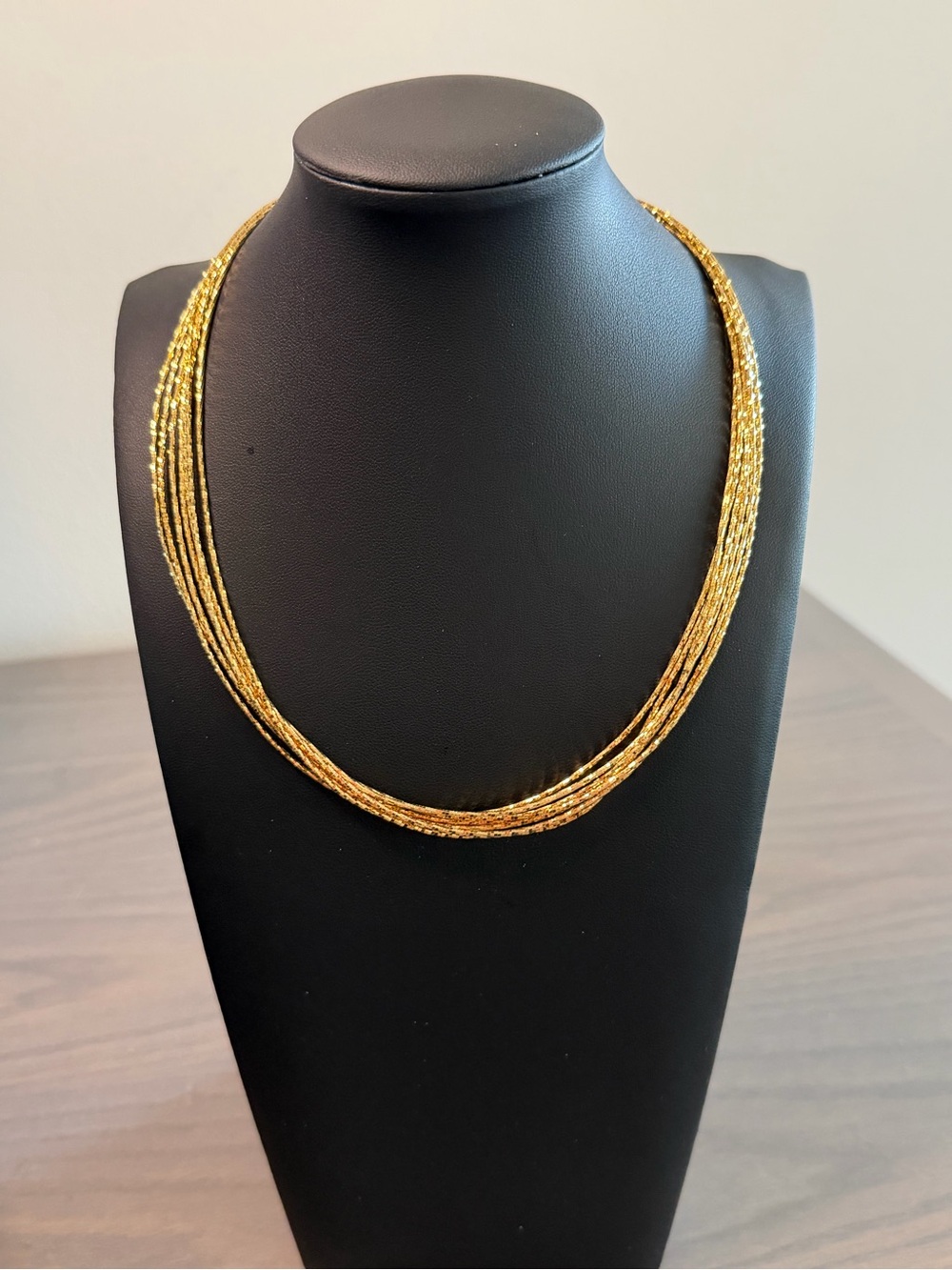 David Markstein Multi-Strand Gold Tone Women’s Necklace